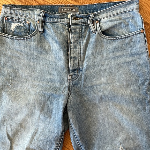 J crew point sur denim size 31 button fly distressed slouchy boyfriend style - Picture 4 of 12